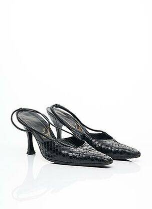 Pantofi cu toc talpă exterioară din piele toc de 7 la 9 cm negru RENÉ CAOVILLA femeie