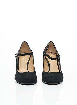 Pantofi cu toc nubuc toc de 7 la 9 cm negru FRANCOIS PINET femeie
