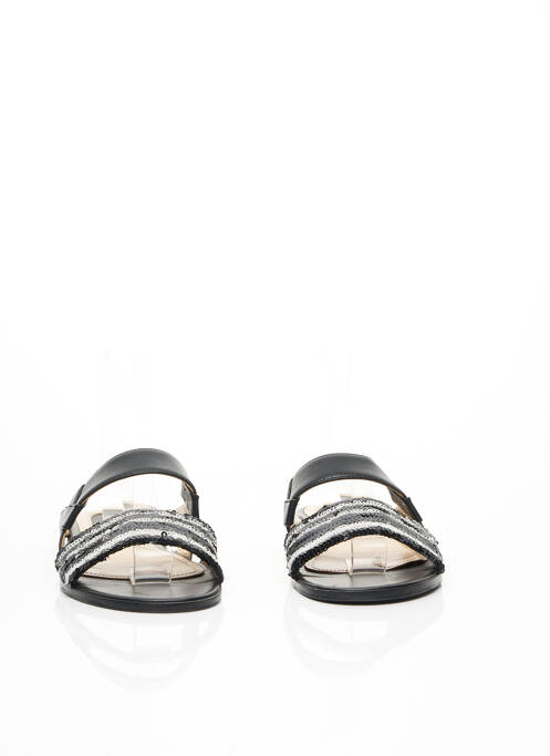 Mulete/saboți talpă exterioară din piele toc plat până la 3 cm negru ELIE SAAB femme