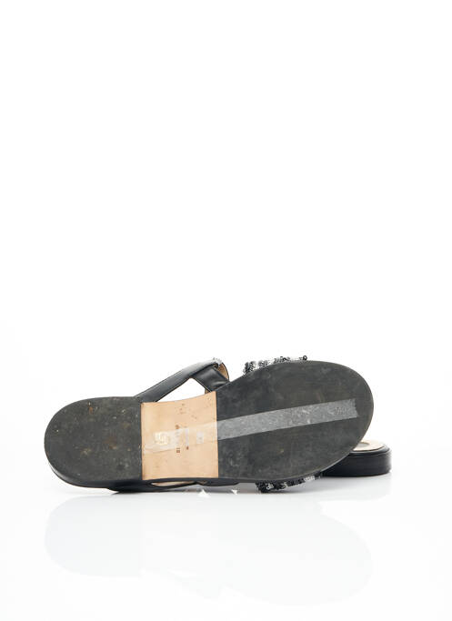 Mulete/saboți talpă exterioară din piele toc plat până la 3 cm negru ELIE SAAB femme