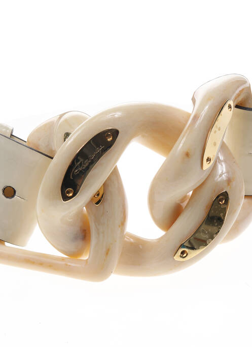 Curea închidere cu vârf perforat bej ROBERTO CAVALLI femme