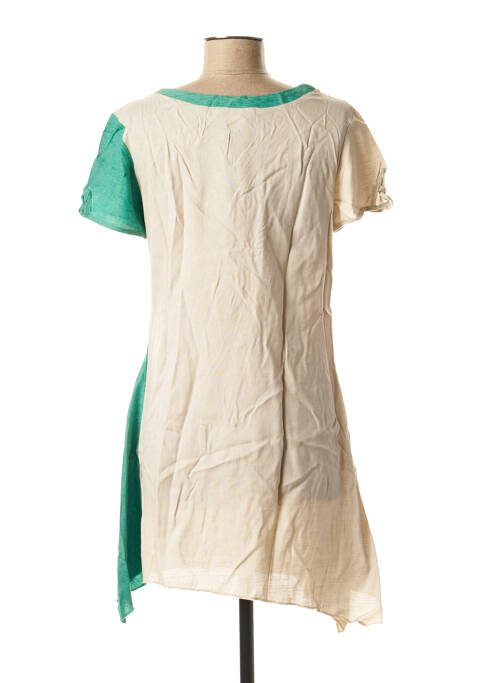 Tunică mâneci scurte guler în v verde VIRGINIE & MOI femme