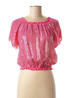 Top guler pătrat mâneci scurte roz #OOTD femeie