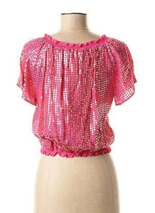 Top guler pătrat mâneci scurte roz #OOTD femeie