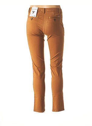 Pantalon chino țesătură poplin mărime normală maro RED LEGEND femeie