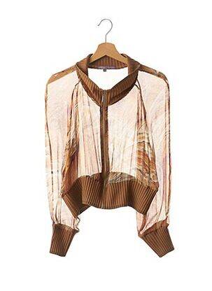 Vestă cu mâneci lungi maro HALE BOB femeie