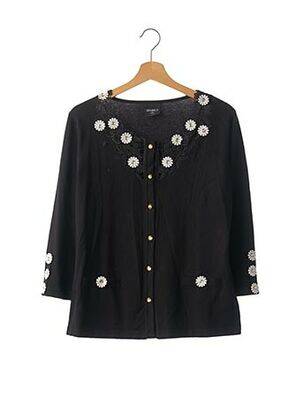 Vestă cu mâneci lungi guler rotund negru SPARKLE BY ETINCELLE femeie
