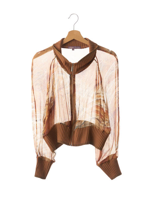 Vestă cu mâneci lungi maro HALE BOB femeie