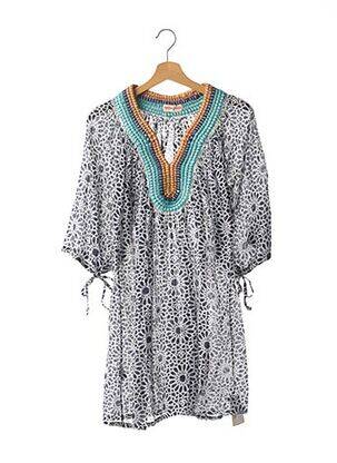 Rochie scurtă croială fluidă mâneci 3/4 albastru CECILIA PRADO femeie