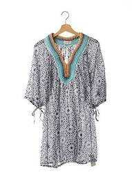 Rochie scurtă mâneci 3/4 mâneci 3/4 albastru CECILIA PRADO femeie