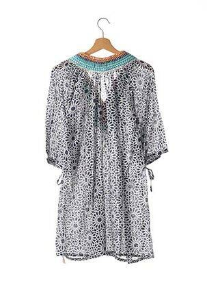 Rochie scurtă croială fluidă mâneci 3/4 albastru CECILIA PRADO femeie