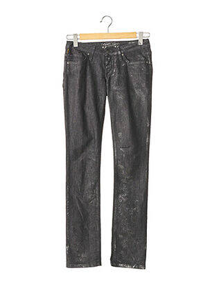 Pantalon drept elasticitate talie joasă negru ROBIN'S JEAN femeie