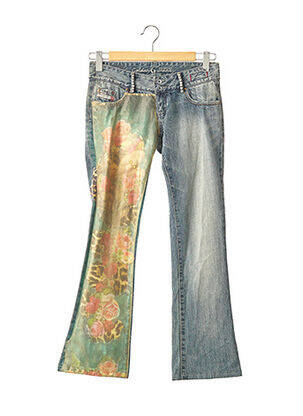 Blugi bootcut selecție denim talie joasă albastru COOLOVER femeie