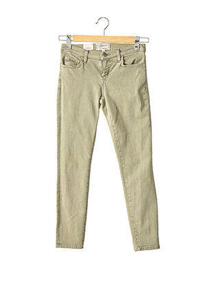 Pantalon 7/8 elasticitate talie joasă verde CURRENTE/ELLIOTT femeie