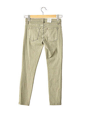 Pantalon 7/8 elasticitate talie joasă verde CURRENTE/ELLIOTT femeie