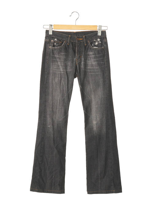 Blugi cu croială dreaptă negru USED JEANS femeie