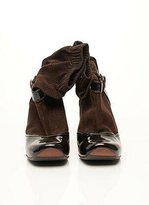 Botine/ghete nubuc toc de 7 la 9 cm maro MARC JACOBS femeie