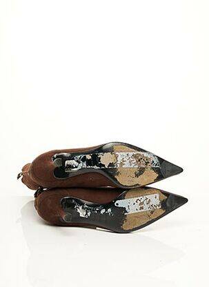 Botine/ghete nubuc toc de 7 la 9 cm maro SERGIO ROSSI femeie