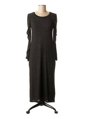 Rochie lungă mâneci lungi mâneci lungi negru BSB femeie