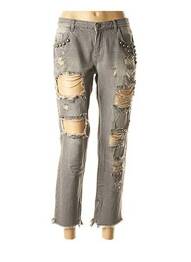 Pantalon slim talie joasă talie joasă gri BSB femeie