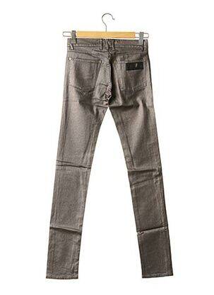 Pantalon slim țesătură acoperită mărime normală gri APRIL 77 femeie