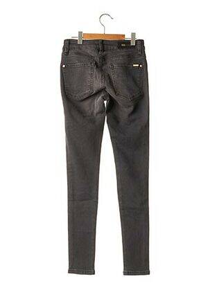 Blugi skinny efect uzat decolorat talie joasă negru BSB femeie