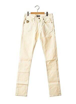 Blugi cu croială slim bej APRIL 77 femeie