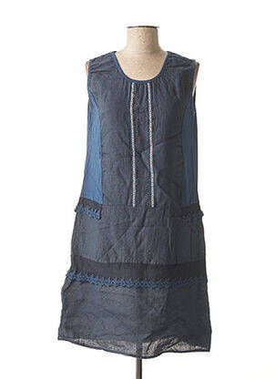 Rochie midi albastru MADE IN ITALY femeie