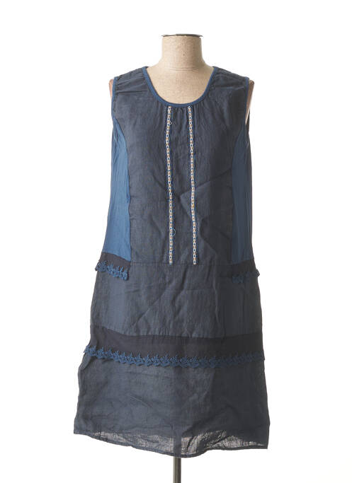 Rochie midi albastru MADE IN ITALY femeie