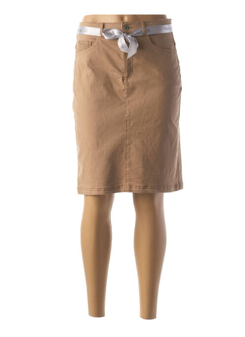 Fustă midi maro BRUNO SAINT HILAIRE femeie