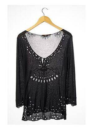 Top elasticitate mâneci 3/4 negru ROBERTO CAVALLI femeie