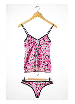 Set lenjerie bretele elastice reglabile roz SANS MARQUE femeie
