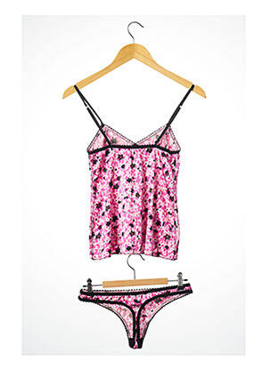Set lenjerie bretele elastice reglabile roz SANS MARQUE femeie