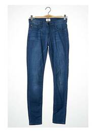 Pantalon 7/8 închidere cu fermoar sub clapetă cu nasturi mărime normală albastru HUDSON femme