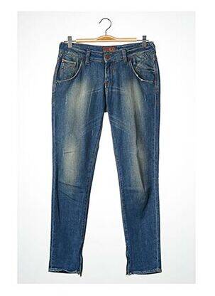 Pantalon 7/8 elasticitate talie joasă albastru REIKO femeie