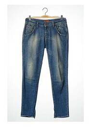 Pantalon 7/8 elasticitate talie joasă albastru REIKO femeie
