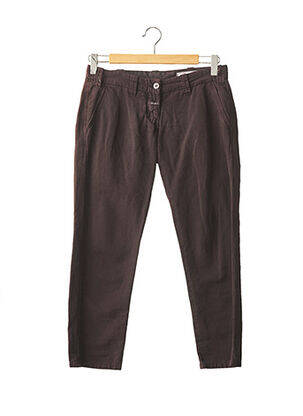 Pantalon 7/8 croială chino talie joasă maro CLOSED femeie