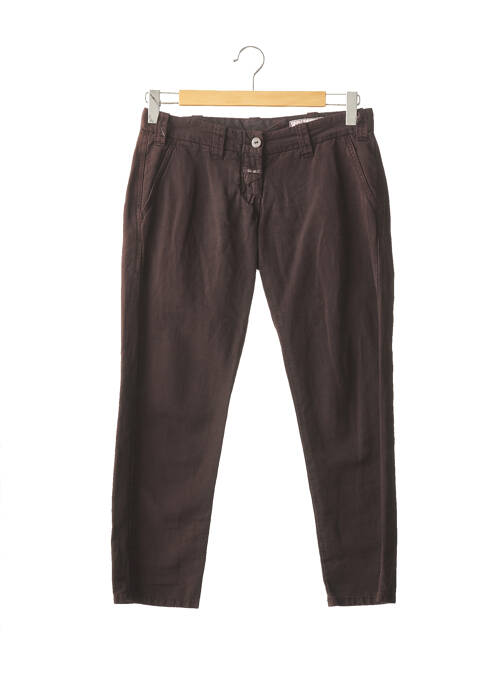 Pantalon 7/8 croială chino talie joasă maro CLOSED femme