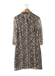 Rochie midi imprimeu floral mâneci 3/4 negru OLIVIER STRELLI femeie