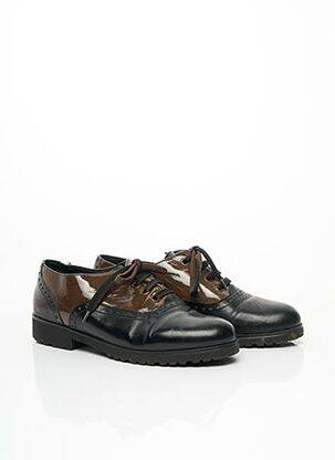 Derby-uri material neted toc plat până la 3 cm negru CLODY & BOY'Z femeie