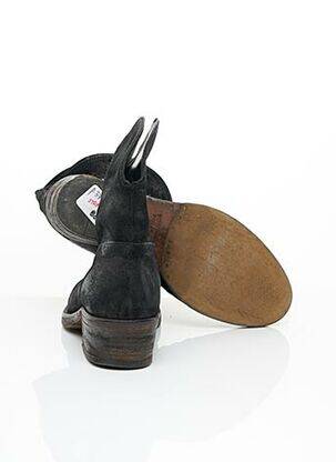 Botine/ghete nubuc toc de 4 la 6 cm negru STRATEGIA femeie