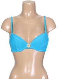 Sutien de costum de baie bretele elastice reglabile top sutien push-up albastru ANTIGEL femme