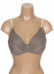 Sutien de costum de baie sutien cupe întregi cu decolteu înalt sutien cupe întregi cu decolteu înalt gri FREYA femme