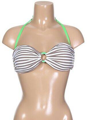 Sutien de costum de baie închidere cu legături de legat top sutien modelat maro KIWI femeie