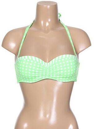 Sutien de costum de baie bretele elastice top sutien push-up verde KIWI femeie