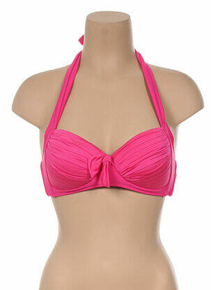 Sutien de costum de baie închidere cu legături de legat sutien cu susținere înaltă și burete detașabil roz SEAFOLLY femme