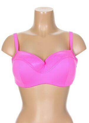Sutien de costum de baie bretele elastice detașabile top sutien modelat roz ANTIGEL femeie