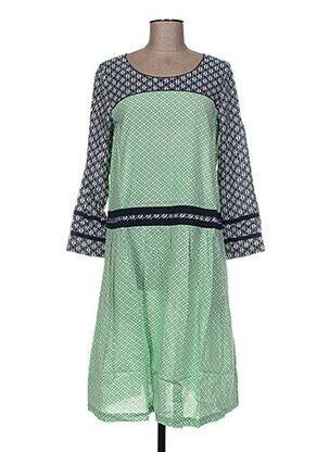 Rochie midi verde NID D'ABEILLE femeie