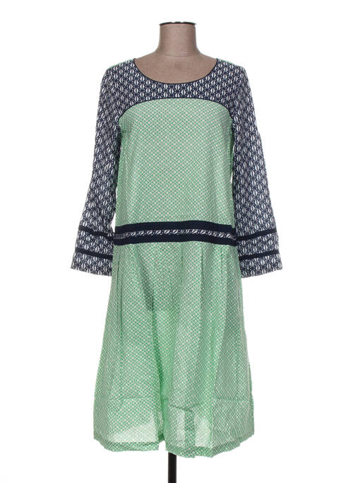 Rochie midi verde NID D'ABEILLE femeie