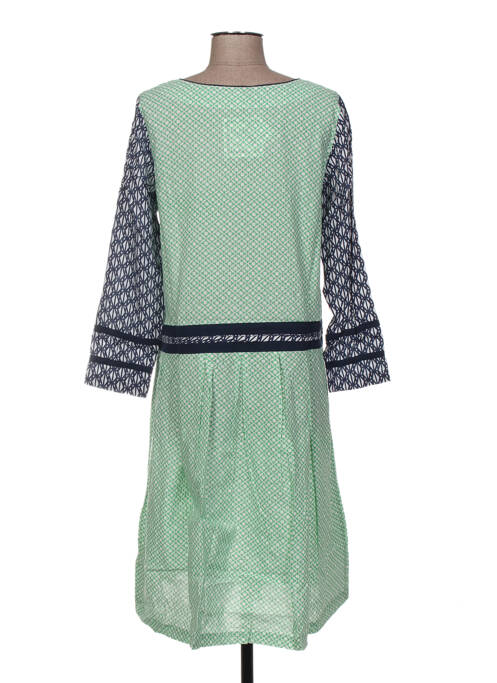 Rochie midi verde NID D'ABEILLE femeie